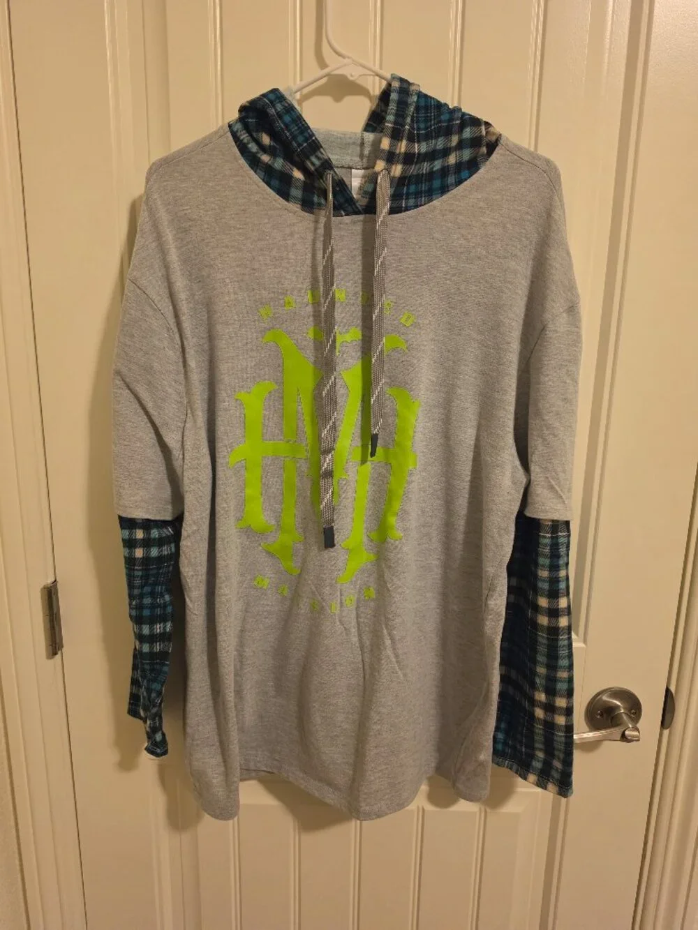 DisneyParks Haunted Mansion Glow-in-the-Dark Layered Long Sleeve Tshirt Large